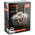 Кастрюля мрамор 1473 квадратная 24см 5,1л