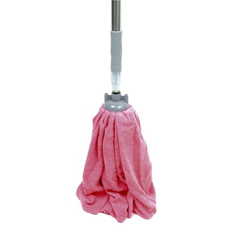 Швабра палубна 200 ручка хром телескоп розова