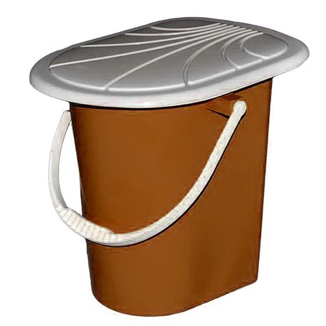 Відро-туалет 17л коричневе