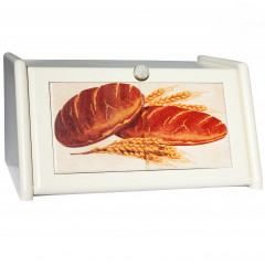 Хлебница дерево Батон 21х40,5х30,5см белая