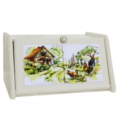 Хлебница дерево Домик 21х40,5х27,5см