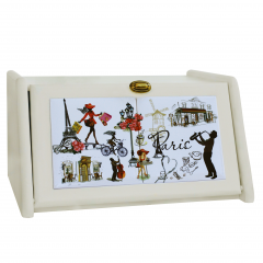 Хлебница дерево Париж 21х40,5х30,5см