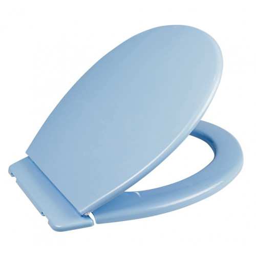 Сиденье для унитаза СД-21 с планкой голубой
