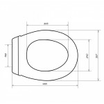 Сиденье для унитаза СД-21 с планкой голубой