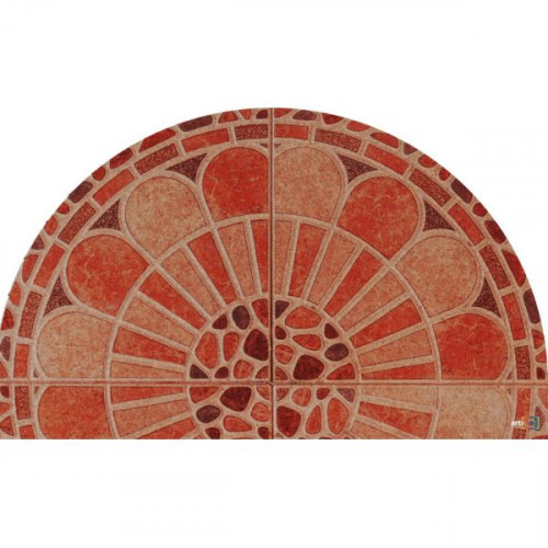 Коврик резина полукруг КR-602-6  75х45х0,4