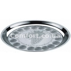 Поднос круглый  35см нерж +