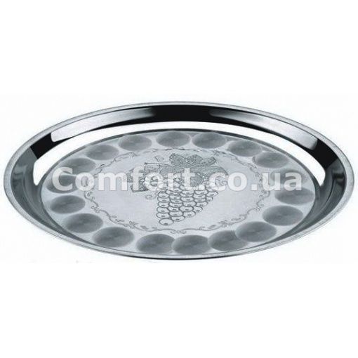 Поднос круглый  35см нерж +