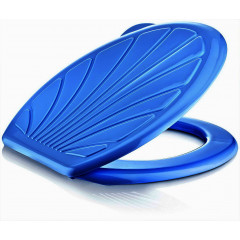 Сиденье для унитаза Ракушка укр синий перламутр