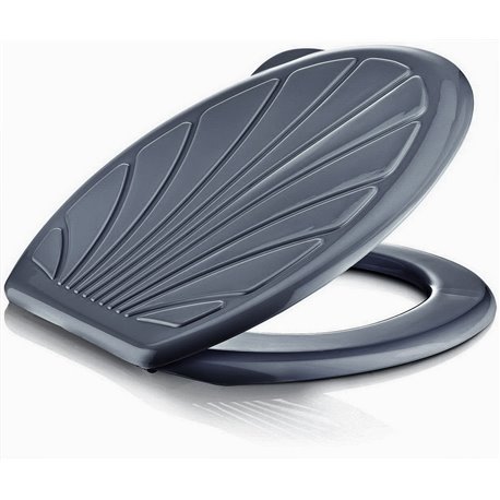 Сиденье для унитаза Ракушка укр металлик
