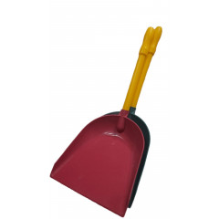 Совок для сміття з довгою жовтою ручкою 