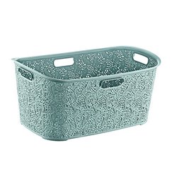 Корзина 08 1072 ажур 40л без крышки серо-зеленый