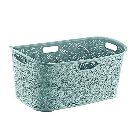 Кошик 08 1072 ажур 40л без кришки серо-зелений