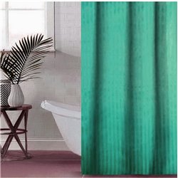 Штора Полоса ткань Премиум однотонная 180х180 бирюза