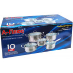 Кастрюли 1295 набор 5шт крышка стекло