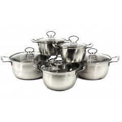 Каструлі 516JF набір 5шт кришка скло