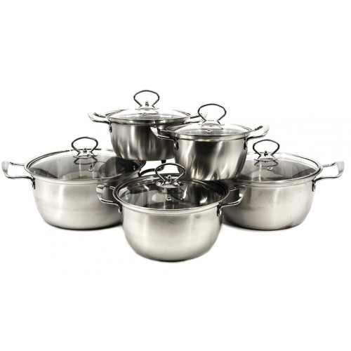 Кастрюли 516JF набор 5шт крышка стекло