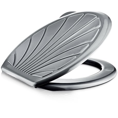 Сидіння для унітазу Ракушка сірий світлий