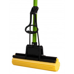 Швабра 1-й отжим 6126 цветная ручка круглая 93см