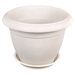 Вазон Рим 17 с подтавкой белий