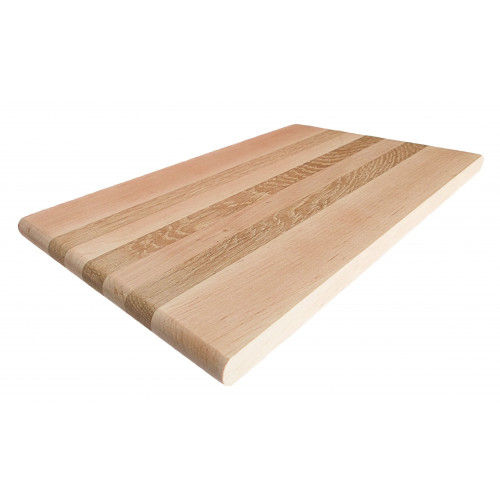 Разделочная доска дерево прямая 26х16,5х1,2 с дубовыми вставками