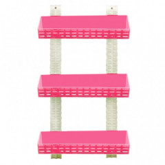 Поличка R-plastic ротанг 3-а пряма розова