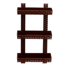 Поличка R-plastic ротанг 3-а пряма коричнева