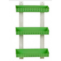 Полочка R-plastic ротанг 3-яр прямая салатовый