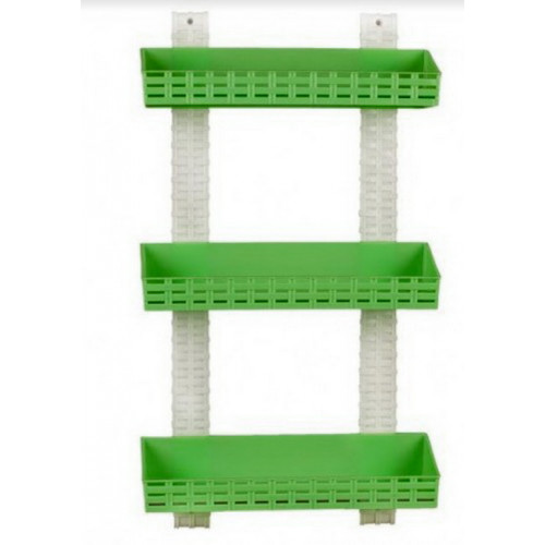 Полочка R-plastic ротанг 3-яр прямая салатовый