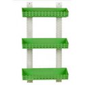 Полочка R-plastic ротанг 3-яр прямая салатовый