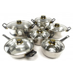 Кастрюли 9036 набор 6шт бронза