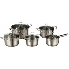 Кастрюли 1295 набор 5шт крышка стекло