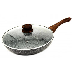 Сковорода 2993 з гранітним покриттям 24см з кришкою