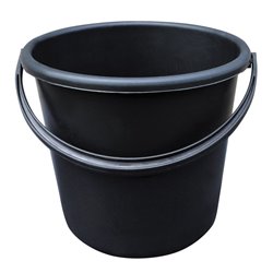 Ведро  8л с ободком черное