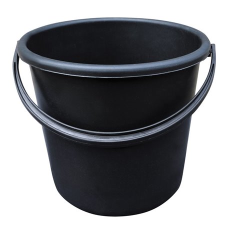 Відро  8л з ободком чорне