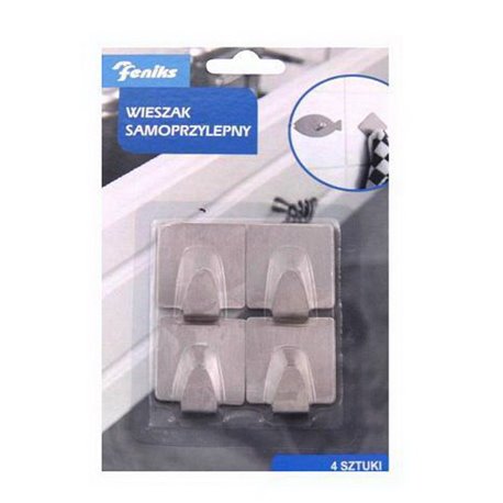 Крючок 1уп-4шт на самоклейке металл Квадрат 2098