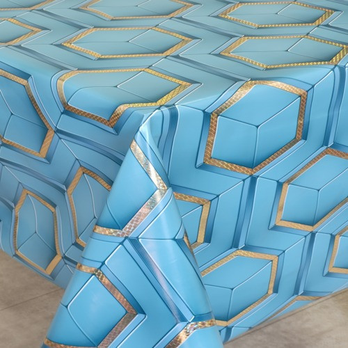 Клейонка 1,40*20м рулон Metallic на тканинній основі 5026AB