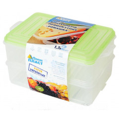 Судок Ромашка прямоугольный 1,7л набор 2шт 70191 2