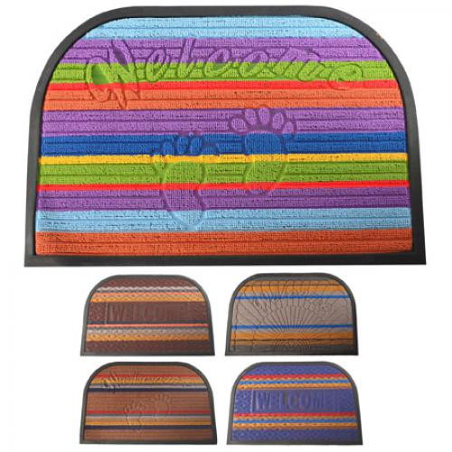 Коврик придверный J01077 полукруг 40х60см  