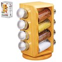 Специи MS-0371 на деревянной подставке Woody 8шт 14х14х25,5см 