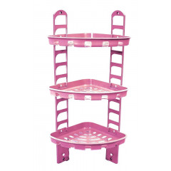 Полочка №1 угловая 3-яр комплект 3 мелких пудра