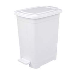 Ведро с педалью SLIM 15л W343 белый