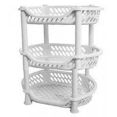 Этажерка 3-яр овал белый