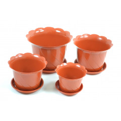 Вазон Тюльпан 13 коричневый