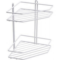 Полиця кутова метал 2-яр 20см ПТ білий