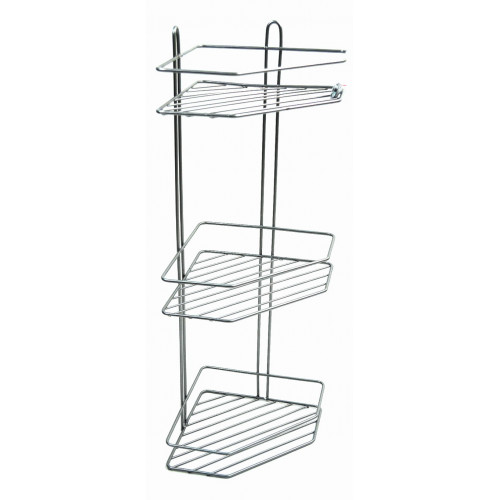 Полка угловая металл 3-яр 20см ПТ хром