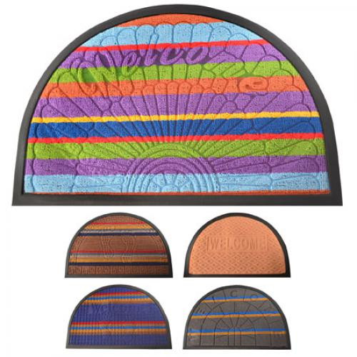 Коврик придверный J01076 полукруг 40х60см  