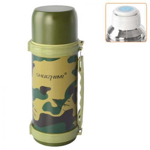 Термос метал 1,2л з ручкою J01859 Хакі