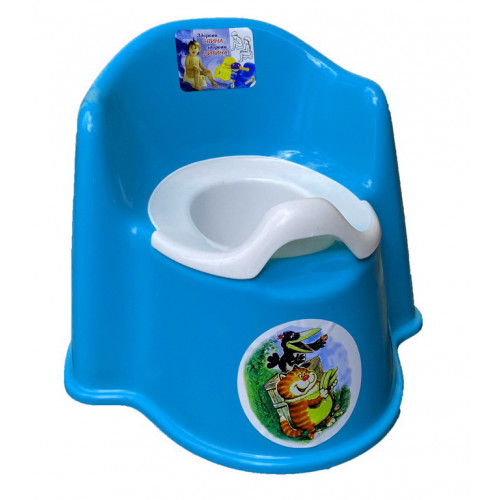 Горшок детский стульчик Трон Кс голубой