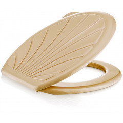 Сидіння для унітазу Ракушка укр бежевий мармур