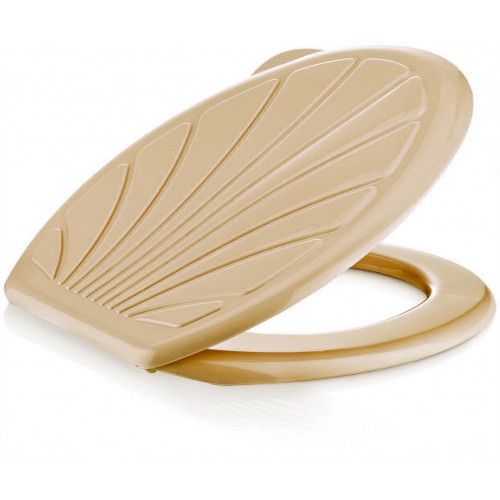 Сидіння для унітазу Ракушка укр бежевий мармур